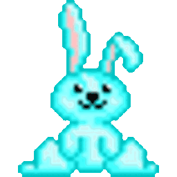 Cyan Bunny — cartoon emoji for Slack & Discord (Discord)