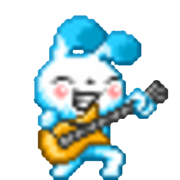 Bunny Guitar — cartoon emoji for Slack & Discord (Discord)