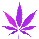 Weed Sidescroll Purple — plant emoji for Slack & Discord