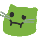 Meow Nauseated 2 — cartoon emoji for Slack & Discord
