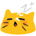 Meow Sleep 2 — cartoon emoji for Slack & Discord