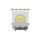 Bathing — cartoon emoji for Slack & Discord