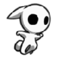 Creepybunny Running — cartoon emoji for Slack & Discord