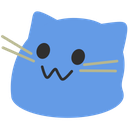 Meow Blue — cartoon emoji for Slack & Discord
