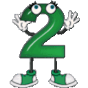 Number Two Wave Happy — number emoji for Slack & Discord