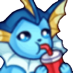 Vaporeon Sip — cartoon emoji for Slack & Discord (Discord)