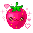 Strawberry Sparkle 2 — cartoon emoji for Slack & Discord