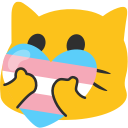 Meow Hearttrans — cartoon emoji for Slack & Discord