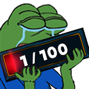 Pepe Hug 100 Score — pepe emoji for Slack & Discord