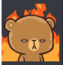 Bear On Fire — bear emoji for Slack & Discord