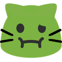 Meow Nauseated — cartoon emoji for Slack & Discord