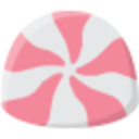 Red Peppermint Blob — candy emoji for Slack & Discord