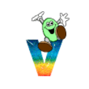 V Letter — cartoon emoji for Slack & Discord