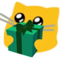 Meow Present Green — cat emoji for Slack & Discord (Discord)