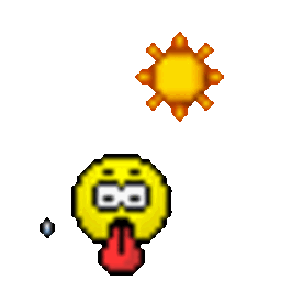 Hot Sun — cartoon emoji for Slack & Discord (Discord)