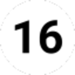 Number 16 Circle — number emoji for Slack & Discord (Discord)