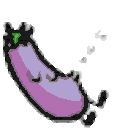 Eggplant Sleeping — cartoon emoji for Slack & Discord
