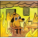This Is Fine 3 — dog emoji for Slack & Discord