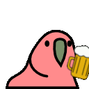 Parrotbeer Left — parrot emoji for Slack & Discord