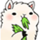 Llama Eat — cartoon emoji for Slack & Discord