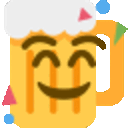 Beer Celebrate — cartoon emoji for Slack & Discord
