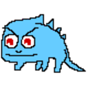 Dinosaur Blue — cartoon emoji for Slack & Discord