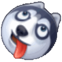 Husky Tongue — cartoon emoji for Slack & Discord