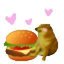 Cheems Burger — cartoon emoji for Slack & Discord