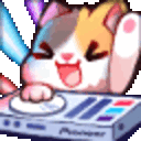 Neko Dj — cartoon emoji for Slack & Discord