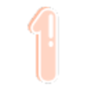 Number One Pink Outline — number emoji for Slack & Discord