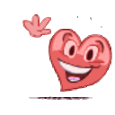 Waving Heart — cartoon emoji for Slack & Discord