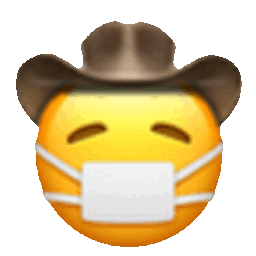 Mask Cowboy — cartoon emoji for Slack & Discord (Discord)