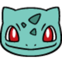 Bulbasaur Head — cartoon emoji for Slack & Discord