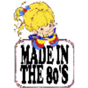 Retro Girl Made 80s — cartoon emoji for Slack & Discord