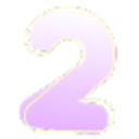 Number 2 Blue Shadow — number emoji for Slack & Discord