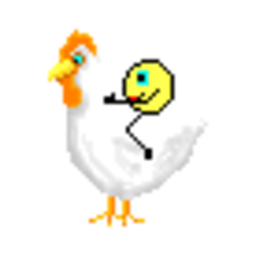 Chicken Ride — cartoon emoji for Slack & Discord (Discord)