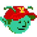 Yahoo Games Alien — cartoon emoji for Slack & Discord