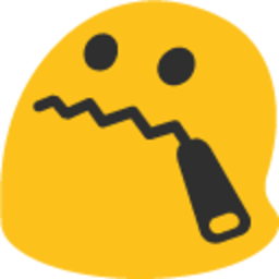 Blob Zipper Mouth — cartoon emoji for Slack & Discord (Discord)