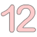 Pink Number 12 — number emoji for Slack & Discord