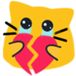 Meow Brokenheart — cartoon emoji for Slack & Discord (Discord)