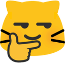 Meow Thinkingsmirk2 — cartoon emoji for Slack & Discord