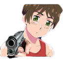 Spain Gun — cartoon emoji for Slack & Discord
