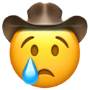 Sad Face Cowboy — emotion emoji for Slack & Discord