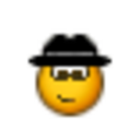 Black Hat — cartoon emoji for Slack & Discord