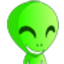 Alien Laughing — cartoon emoji for Slack & Discord