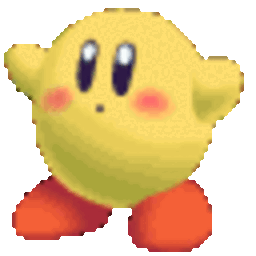 Kirby Rainbowbounce — cartoon emoji for Slack & Discord (Discord)