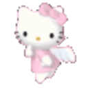 Hellokitty Angel — cartoon emoji for Slack & Discord