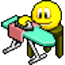 Ironing Clothes — yellow emoji for Slack & Discord