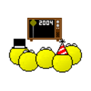 2004 Newyear — yellow emoji for Slack & Discord