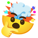 Thinking Mind Blown — cartoon emoji for Slack & Discord